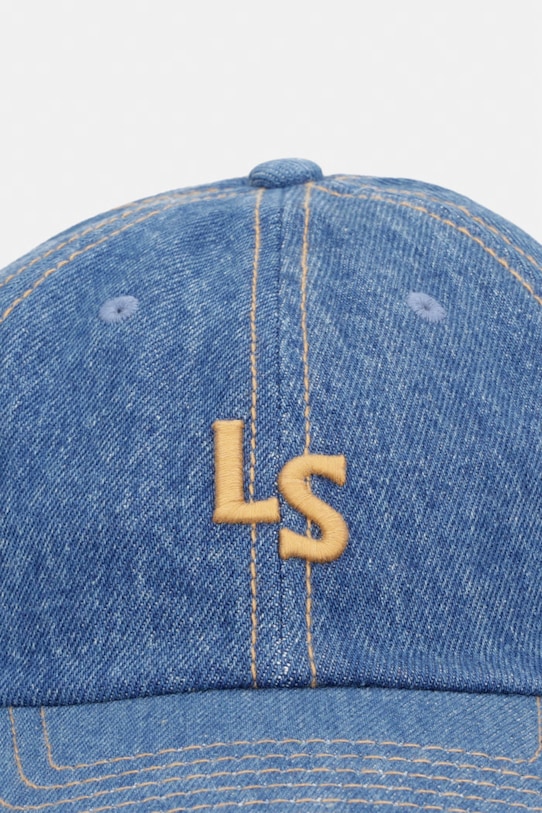 Levi's czapka z daszkiem jeansowa LS MONOGRAM 004BS.0002 niebieski SS26