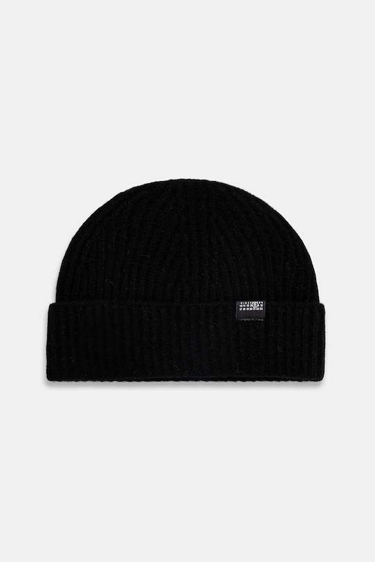 MM6 Maison Margiela czapka z dodatkiem wełny średniej grubości czarny SH0TB0006.M13219