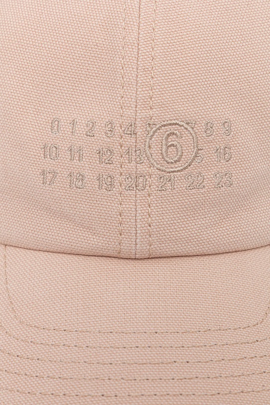 MM6 Maison Margiela czapka z daszkiem bawełniana SH0TC0008.M35346 pomarańczowy SS26