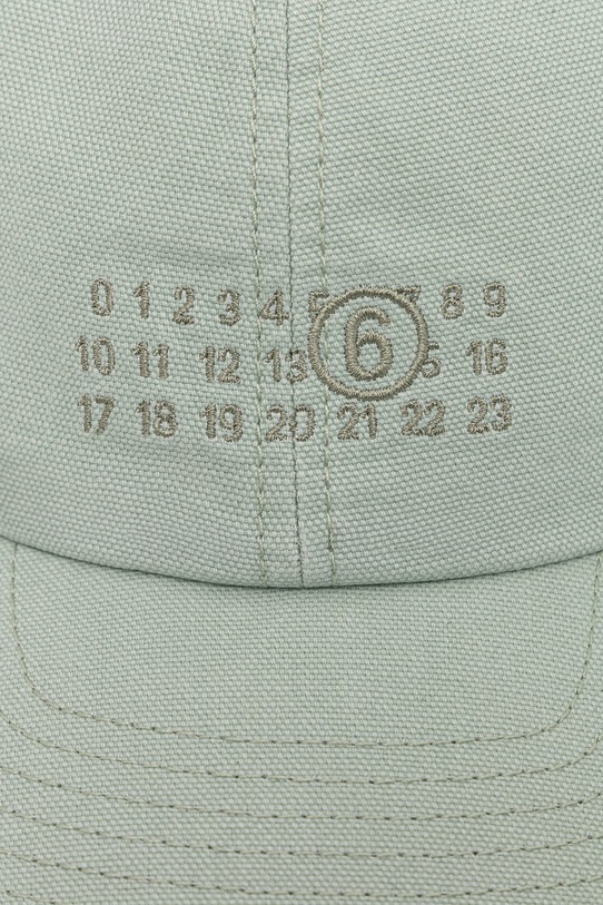 MM6 Maison Margiela czapka z daszkiem bawełniana SH0TC0008.M35346 turkusowy SS26