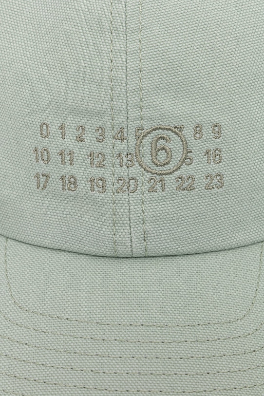 MM6 Maison Margiela czapka z daszkiem bawełniana SH0TC0008.M35346 turkusowy SS26