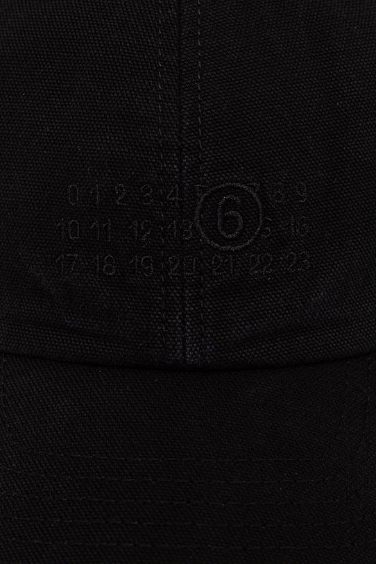MM6 Maison Margiela czapka z daszkiem bawełniana SH0TC0008.M35346 czarny SS26