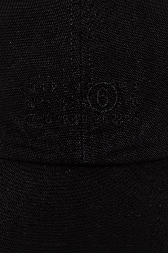 MM6 Maison Margiela czapka z daszkiem bawełniana SH0TC0008.M35346 czarny SS26
