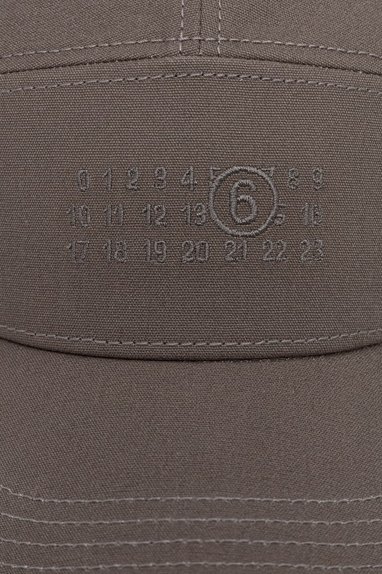 MM6 Maison Margiela czapka z daszkiem bawełniana SH0TC0009.M35346 szary SS26