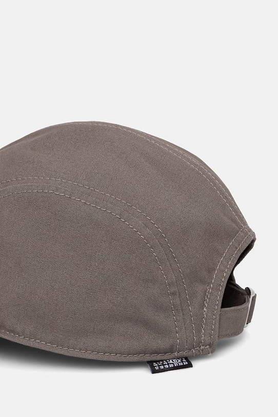 MM6 Maison Margiela czapka z daszkiem bawełniana szary SH0TC0009.M35346