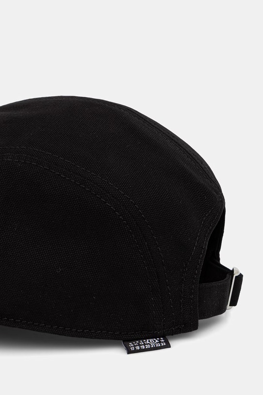 MM6 Maison Margiela czapka z daszkiem bawełniana czarny SH0TC0009.M35346