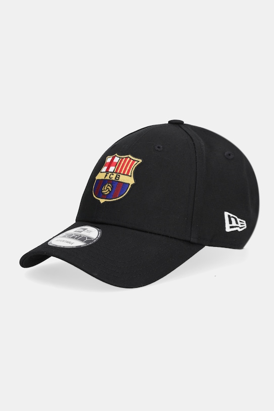 New Era czapka z daszkiem bawełniana NEW ERA x FC BARCELONA aplikacja czarny 60846892
