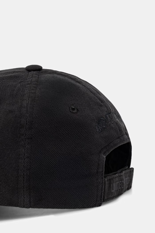 Akcesoria VETEMENTS czapka z daszkiem jeansowa Leather Biker Cross UE76CA329B czarny