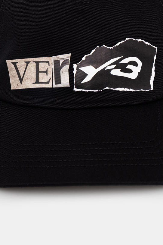 Y-3 czapka z daszkiem bawełniana MERCH CAP KD0179 czarny SS26