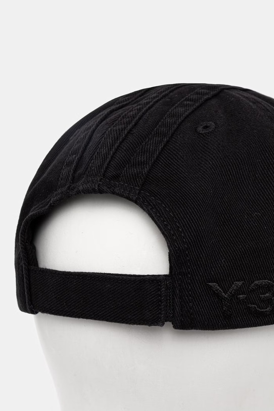 Akcesoria Y-3 czapka z daszkiem jeansowa STRIPES CAP KD2435 czarny