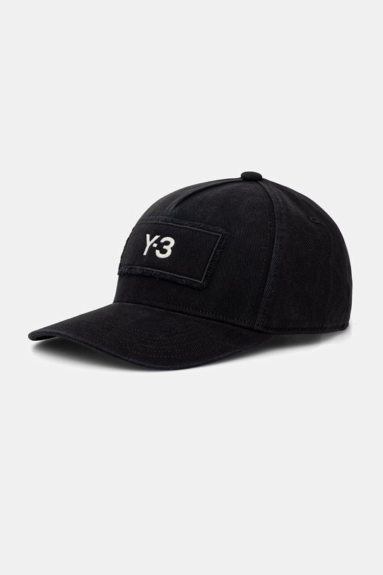 Y-3 czapka z daszkiem bawełniana RACE CAP bawełna czarny KE0075