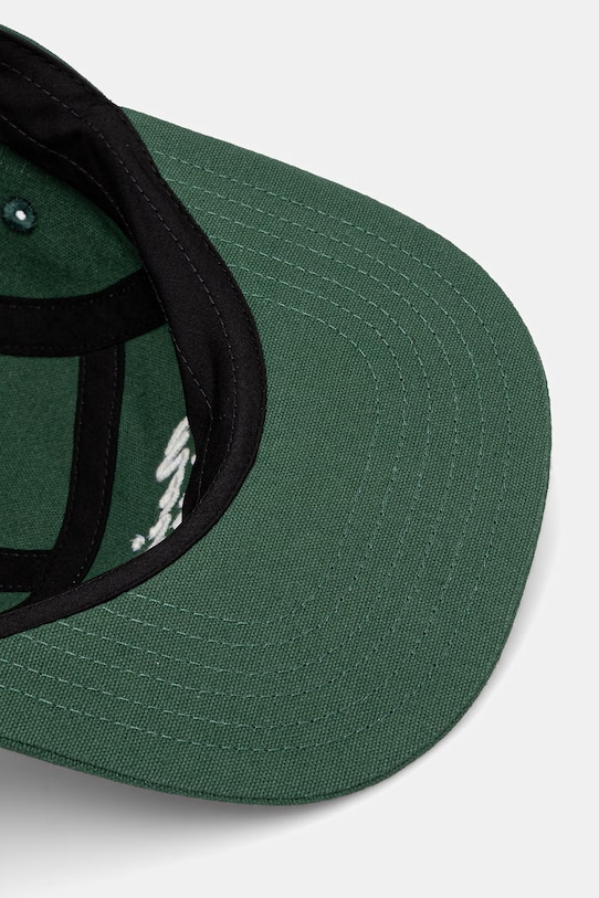 Maison Kitsuné czapka z daszkiem bawełniana Handwriting LM06108WB0026 zielony