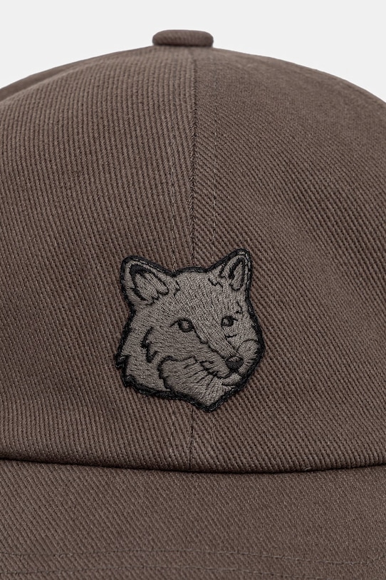 Βαμβακερό καπέλο του μπέιζμπολ Maison Kitsuné Fox Head MM06104WW0096 πράσινο SS26