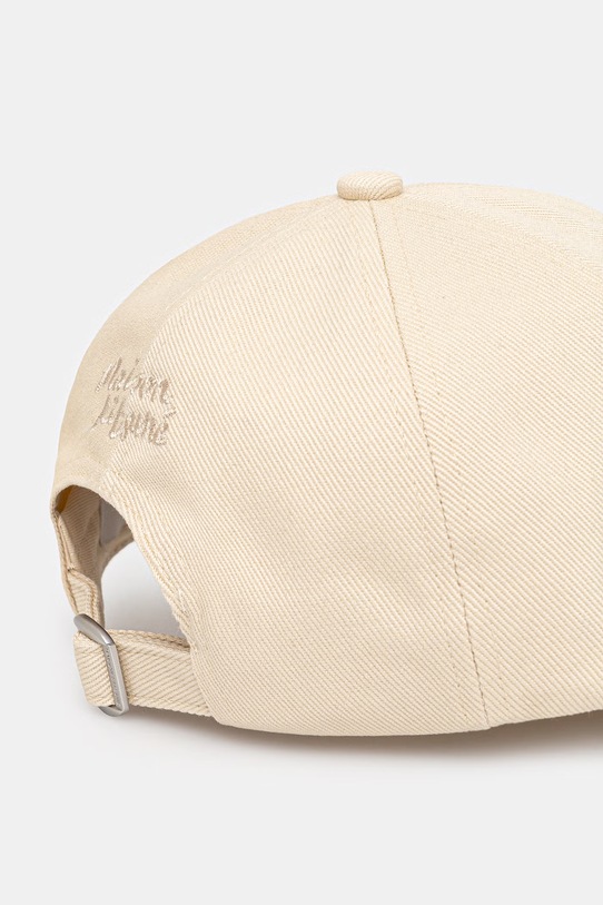 Akcesoria Maison Kitsuné czapka z daszkiem bawełniana Fox Head PM06100WW0096 beżowy