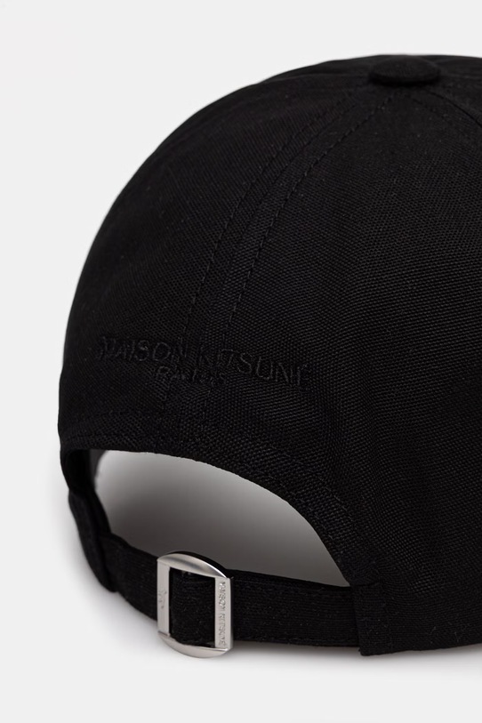 Akcesoria Maison Kitsuné Dressed Fox czapka baseballowa bawełniana QU06102WB0026 czarny