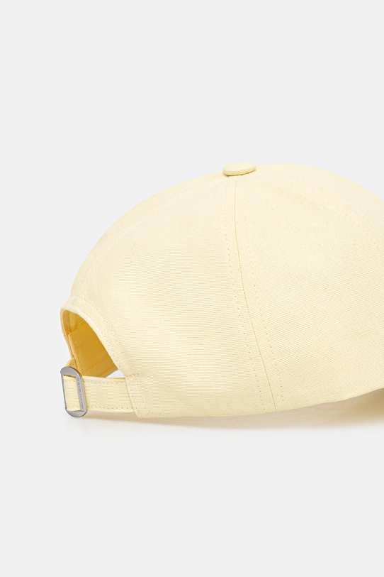 Akcesoria Maison Kitsuné czapka z daszkiem bawełniana Baby Fox OW06108WB0026 żółty