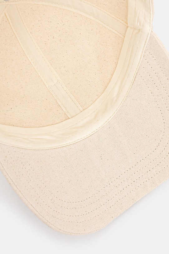 Maison Kitsuné Dressed Fox czapka z daszkiem bawełniana beżowy QU06104WB0026