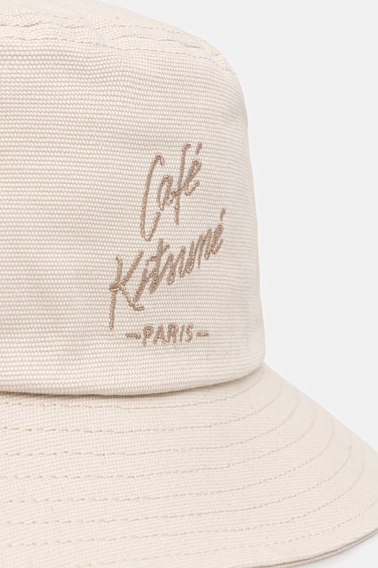 Аксесуари Бавовняний капелюх Café Kitsuné QU06101WA0035 бежевий