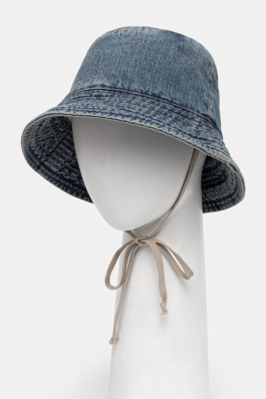 Rick Owens DRKSHDW kapelusz jeansowy Gilligan gładkie niebieski DA01F4479.DWB