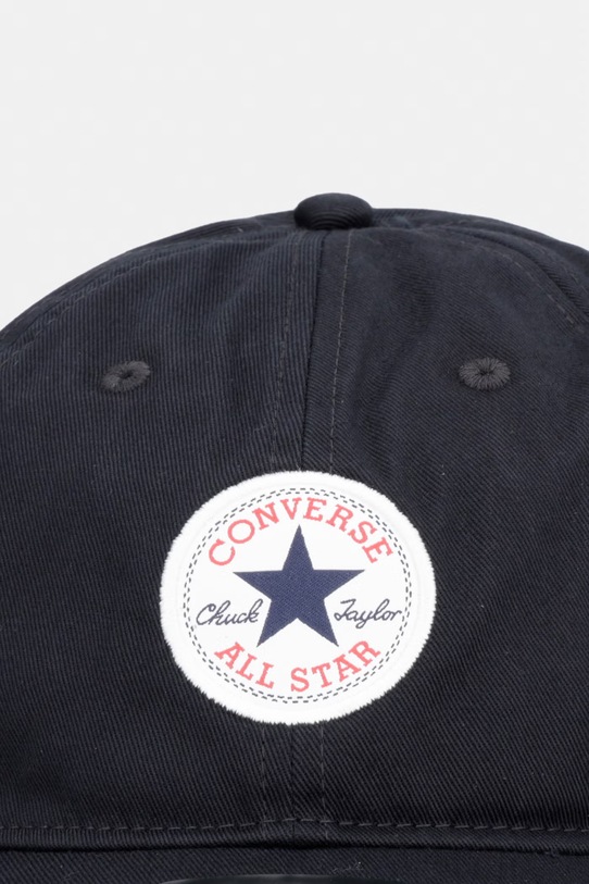 Converse czapka z daszkiem bawełniana MA5708 czarny SS26