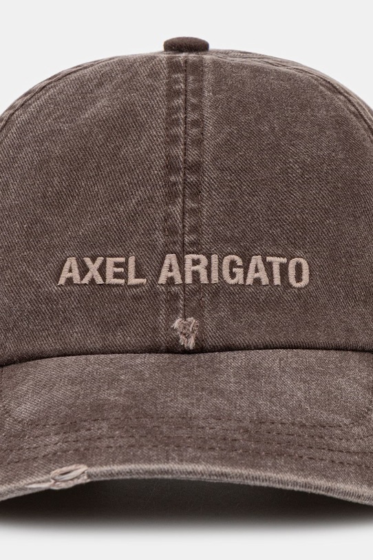 AXEL ARIGATO czapka z daszkiem bawełniana X3959001 brązowy SS26