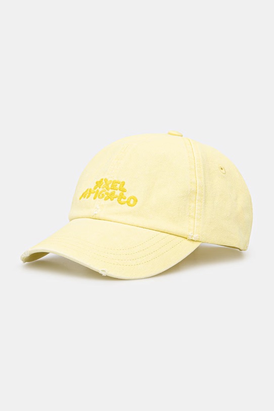 AXEL ARIGATO czapka z daszkiem bawełniana bawełna żółty X3962003