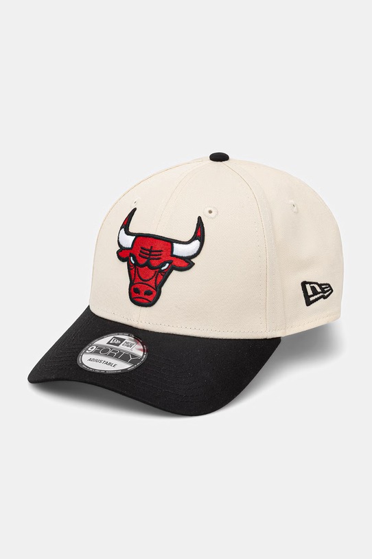 New Era czapka z daszkiem bawełniana COLOURBLOCK 9FORTY® aplikacja beżowy 60771883