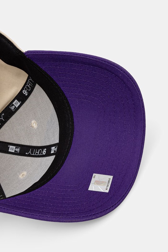 New Era czapka z daszkiem bawełniana COLOURBLOCK 9FORTY® 60771881 beżowy