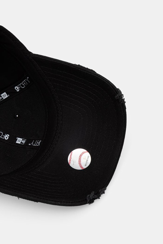 New Era czapka z daszkiem bawełniana WASH DISTRESS 9FORTY® 60771831 czarny