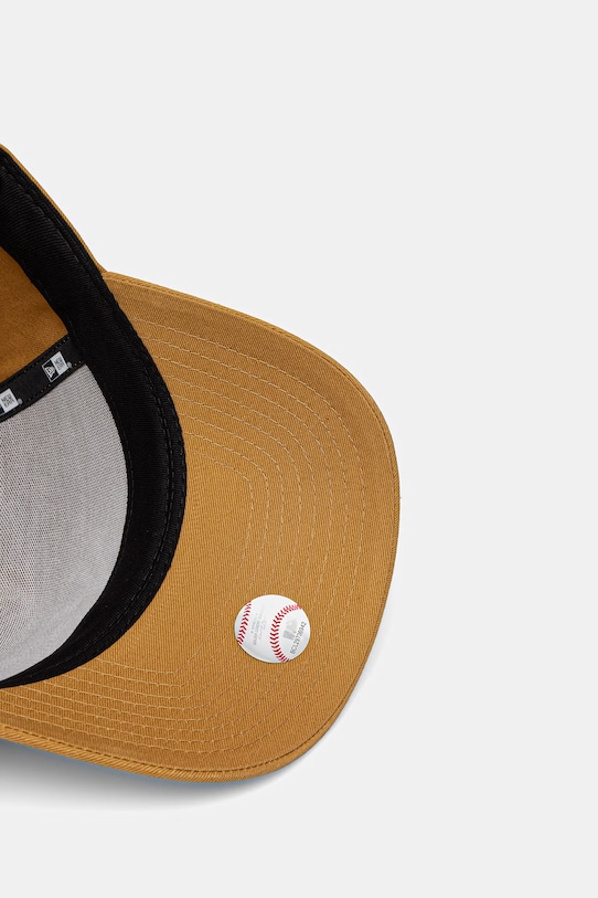 New Era czapka z daszkiem bawełniana LEAGUE ESSENTIAL E-FRAME 60771716 żółty