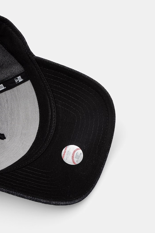 New Era czapka z daszkiem jeansowa DENIM E-FRAME 60771820 czarny