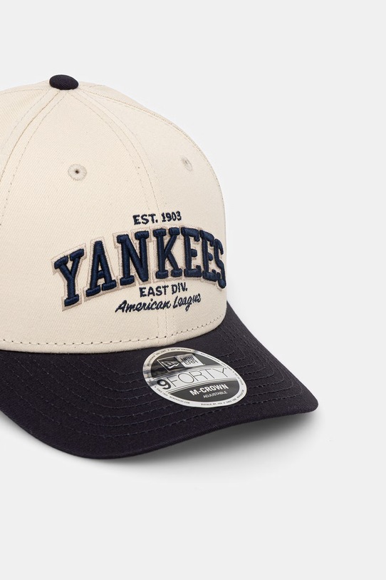 New Era czapka z daszkiem bawełniana WORDMARK 9FORTY® MC 60771808 beżowy SS26