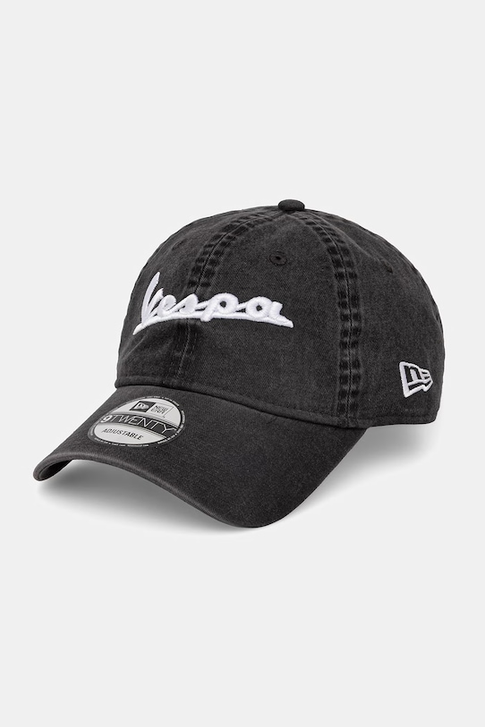 New Era czapka z daszkiem bawełniana VESPA WASHED 9TWENTY® bawełna czarny 60772145