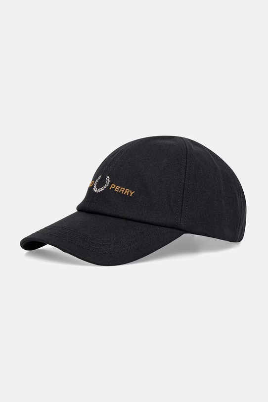 Fred Perry czapka z daszkiem bawełniana bawełna czarny HW2300