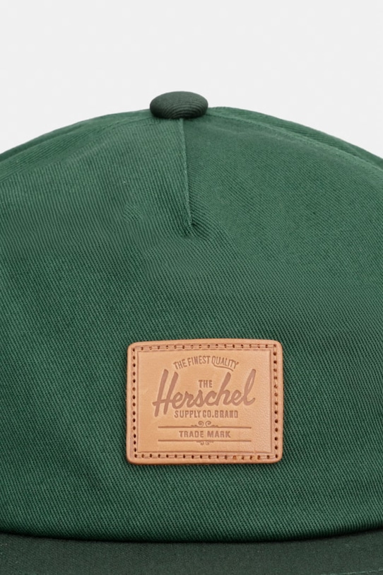 Αξεσουάρ Βαμβακερό καπέλο του μπέιζμπολ Herschel Scout Vintage 50719.07458.OS πράσινο