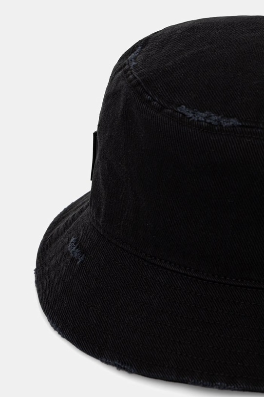 Martine Rose Signature kapelusz bucket bawełniany 1224WP13002 czarny SS26