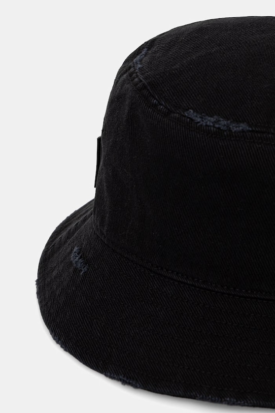 Martine Rose Signature kapelusz bucket bawełniany 1224WP13002 czarny SS26