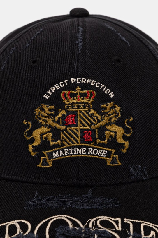 Martine Rose Cut Peak czapka z daszkiem bawełniana damska 1254WP13002 czarny SS26