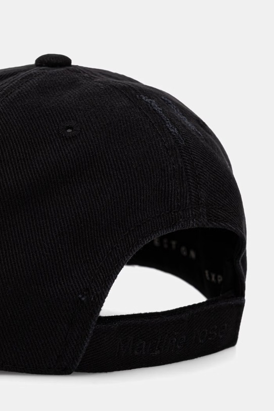 Akcesoria Martine Rose Cut Peak czapka z daszkiem bawełniana damska 1254WP13002 czarny