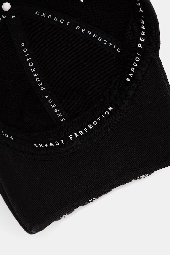 Martine Rose Cut Peak czapka z daszkiem bawełniana damska czarny 1254WP13002