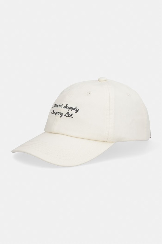 Herschel καπέλο με γείσο βαμβακερό Sylas Vintage μπεζ 50749.06726