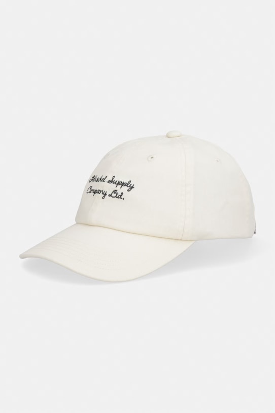 Herschel καπέλο με γείσο βαμβακερό Sylas Vintage μπεζ 50749.06726