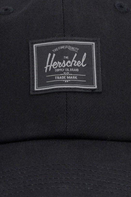 Herschel καπέλο με γείσο βαμβακερό Sylas Classic 50554.05881 μαύρο SS26