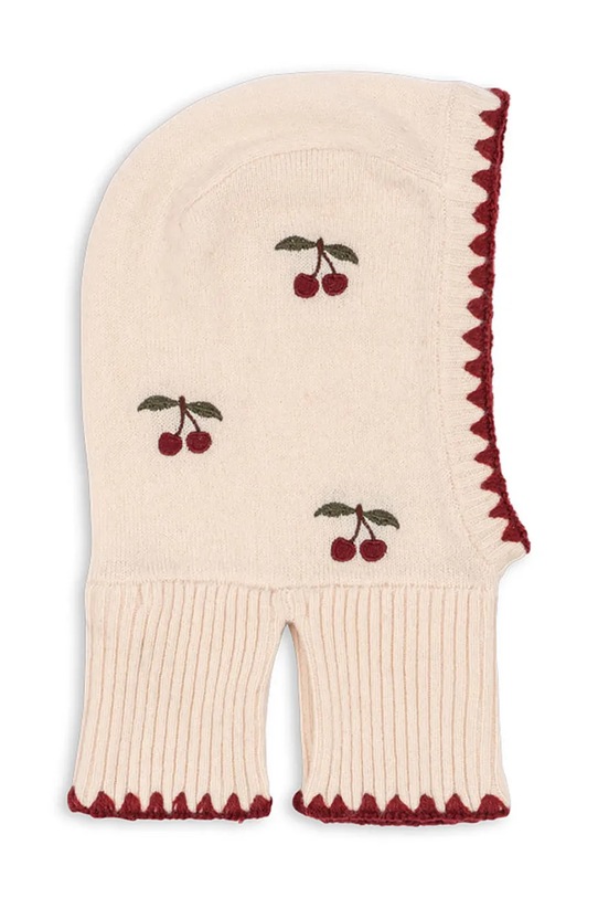Konges Sløjd kominiarka wełniana dziecięca COLLETTE BALACLAVA KS104269.PreSpring beżowy SS26