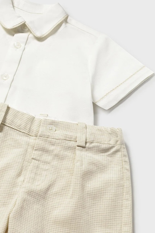 Mayoral komplet z domieszką lnu dziecięcy beżowy 1225.3A.Baby.PPY2