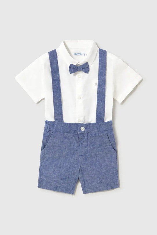 Mayoral komplet bawełniany niemowlęcy tkanina granatowy 1226.3A.Baby.PPY2