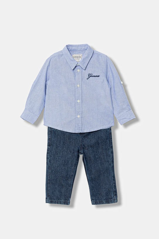 Guess komplet niemowlęcy bawełna niebieski I6RG03.W9CL0.PPY2
