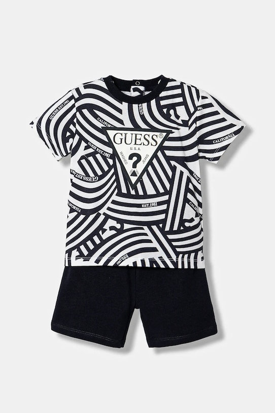 Детский хлопковый комплект Guess 2 шт узор тёмно-синий I6RG08.K8HM4.PPY2