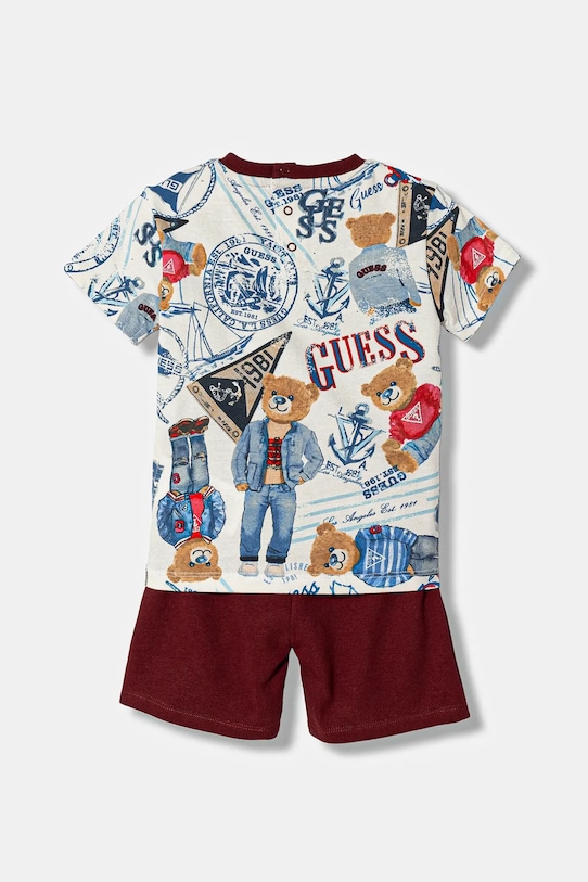 Детский хлопковый комплект Guess 2 шт I6RG08.K8HM4.PPY2 бордо SS26