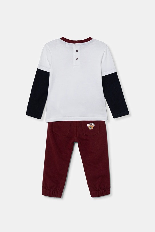Guess komplet bawełniany niemowlęcy 2-pack I6RG10.K8HM4.PPY2 bordowy SS26